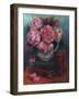 Peonies and Books,  oil on canvas-Lee Campbell-Framed Giclee Print