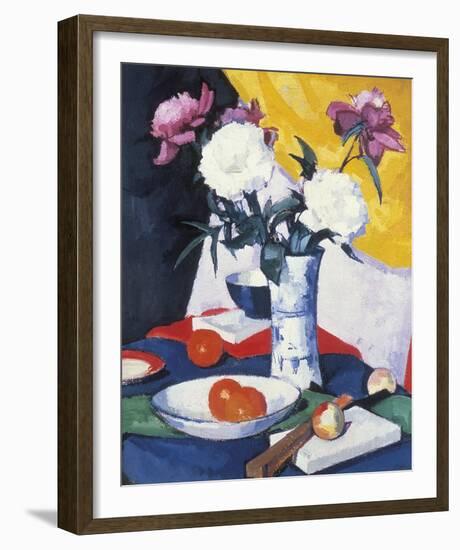 Peonies and Fruit-Samuel John Peploe-Framed Art Print