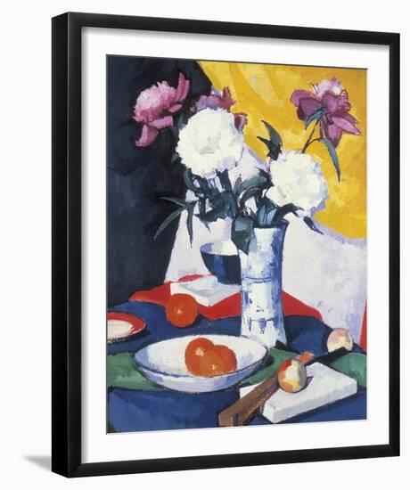 Peonies and Fruit-Samuel John Peploe-Framed Art Print