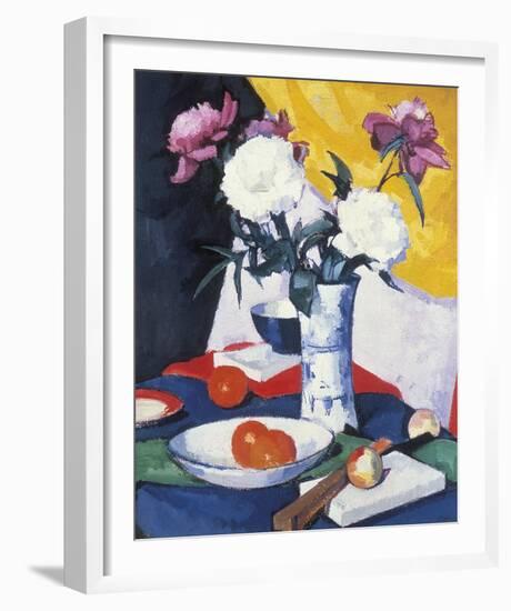 Peonies and Fruit-Samuel John Peploe-Framed Art Print