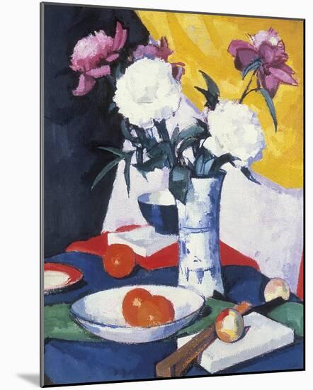 Peonies and Fruit-Samuel John Peploe-Mounted Art Print