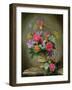 Peonies and Irises in a Ceramic Vase-Albert Williams-Framed Giclee Print