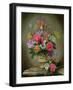 Peonies and Irises in a Ceramic Vase-Albert Williams-Framed Giclee Print