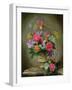 Peonies and Irises in a Ceramic Vase-Albert Williams-Framed Giclee Print