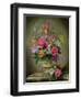 Peonies and Irises in a Ceramic Vase-Albert Williams-Framed Giclee Print