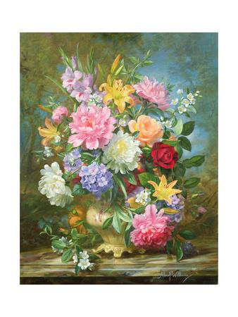 Peonies And Mixed Flowers Giclee Print Albert Williams Allposters Com