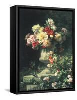 Peonies and Roses-Madeleine Lemaire-Framed Stretched Canvas