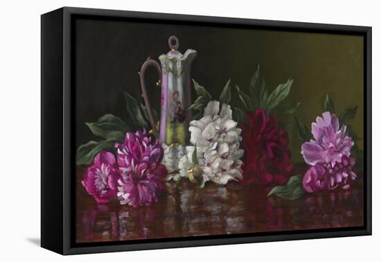 Peonies and Tea-Christopher Pierce-Framed Stretched Canvas