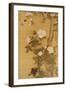 Peonies, Birds and Magnolia Tree, Hanging Scroll, Qing Dynasty-Shen Quan-Framed Giclee Print