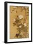 Peonies, Birds and Magnolia Tree, Hanging Scroll, Qing Dynasty-Shen Quan-Framed Giclee Print