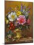 Peonies, Bluebells and Primulas-Albert Williams-Mounted Giclee Print