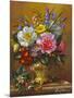 Peonies, Bluebells and Primulas-Albert Williams-Mounted Giclee Print