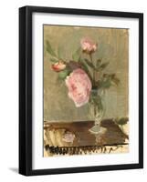 Peonies, C.1869 (Oil on Canvas)-Berthe Morisot-Framed Giclee Print