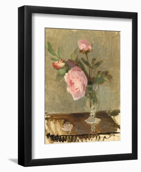 Peonies, C.1869 (Oil on Canvas)-Berthe Morisot-Framed Giclee Print