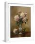 Peonies in a Blue and White Vase-Albert Williams-Framed Giclee Print