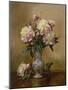Peonies in a Blue and White Vase-Albert Williams-Mounted Giclee Print