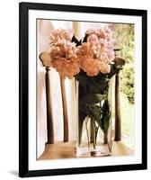 Peonies in a Glass Vase-Richard Sutton-Framed Art Print