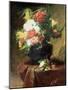 Peonies in a Vase on a Draped Table. 1895-Georges Jeannin-Mounted Giclee Print