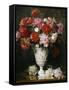 Peonies in a Vase on a Table-Gabriel Schachinger-Framed Stretched Canvas