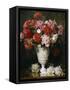 Peonies in a Vase on a Table-Gabriel Schachinger-Framed Stretched Canvas