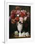 Peonies in a Vase on a Table-Gabriel Schachinger-Framed Giclee Print