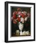 Peonies in a Vase on a Table-Gabriel Schachinger-Framed Giclee Print