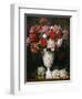 Peonies in a Vase on a Table-Gabriel Schachinger-Framed Giclee Print