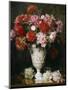 Peonies in a Vase on a Table-Gabriel Schachinger-Mounted Giclee Print