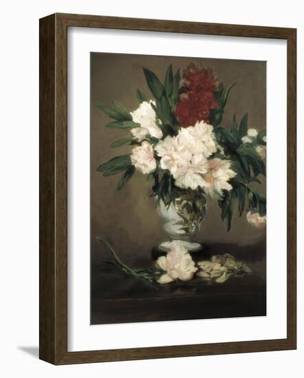 Peonies in a Vase-Edouard Manet-Framed Art Print