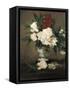 Peonies in a Vase-Edouard Manet-Framed Stretched Canvas