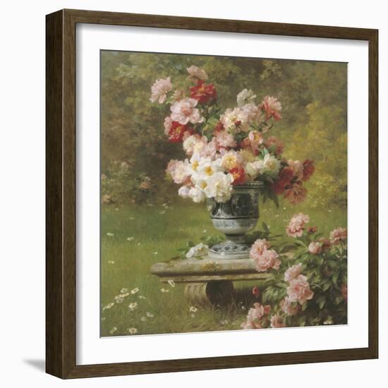 Peonies in a Wild Garden (detail)-Louis-Marie Lemaire-Framed Giclee Print