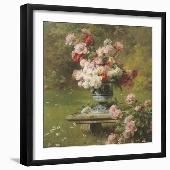 Peonies in a Wild Garden (detail)-Louis-Marie Lemaire-Framed Giclee Print