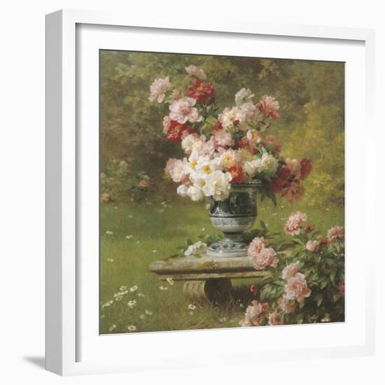 Peonies in a Wild Garden (detail)-Louis-Marie Lemaire-Framed Giclee Print