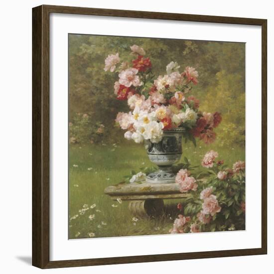 Peonies in a Wild Garden (detail)-Louis-Marie Lemaire-Framed Giclee Print