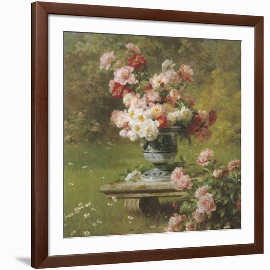 Peonies in a Wild Garden (detail)-Louis-Marie Lemaire-Framed Giclee Print