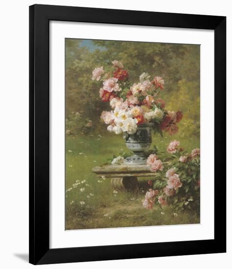 Peonies in a Wild Garden-Louis Marie Lemaire-Framed Premium Giclee Print