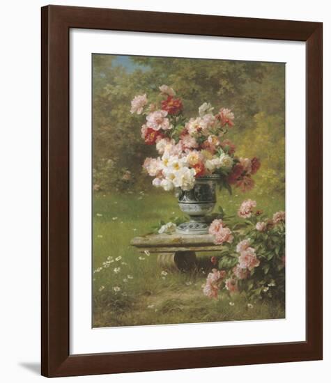 Peonies in a Wild Garden-Louis Marie Lemaire-Framed Premium Giclee Print