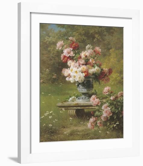 Peonies in a Wild Garden-Louis Marie Lemaire-Framed Premium Giclee Print