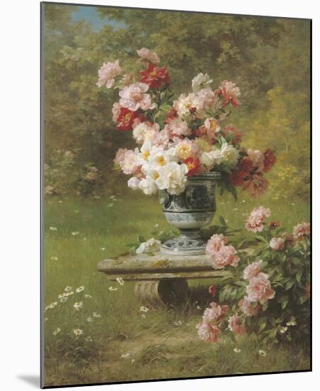 Peonies in a Wild Garden-Louis Marie Lemaire-Mounted Premium Giclee Print