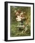 Peonies in an Urn in a Garden-Louis Lemaire-Framed Giclee Print