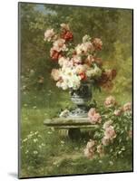 Peonies in an Urn in a Garden-Louis Lemaire-Mounted Giclee Print
