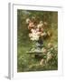 Peonies in an Urn in a Garden-Louis Lemaire-Framed Giclee Print