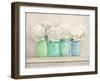 Peonies in Mason Jars-Jenny Thomlinson-Framed Giclee Print