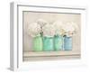 Peonies in Mason Jars-Jenny Thomlinson-Framed Giclee Print