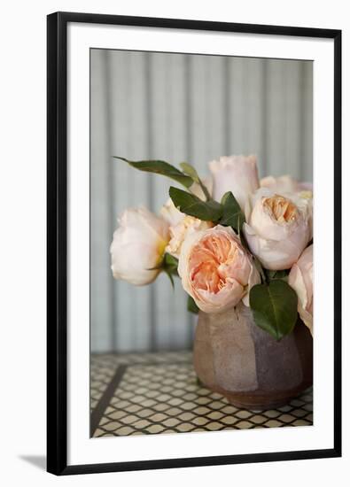 Peonies on Tile-Karyn Millet-Framed Photographic Print