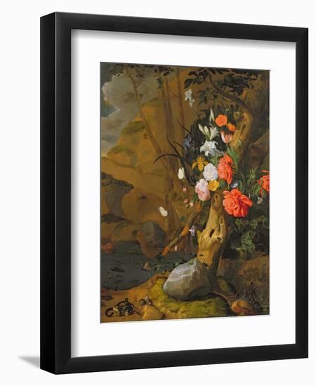 Peonies, Roses, Lilies, Poppies and Other Flowers-Rachel Ruysch-Framed Premium Giclee Print