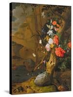 Peonies, Roses, Lilies, Poppies and Other Flowers-Rachel Ruysch-Stretched Canvas