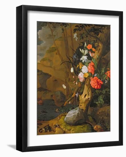 Peonies, Roses, Lilies, Poppies and Other Flowers-Rachel Ruysch-Framed Giclee Print