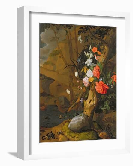 Peonies, Roses, Lilies, Poppies and Other Flowers-Rachel Ruysch-Framed Giclee Print