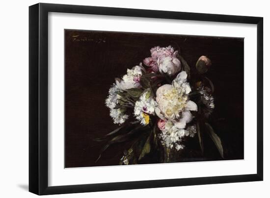 Peonies, White Carnations and Roses, 1874-Henri Fantin-Latour-Framed Giclee Print